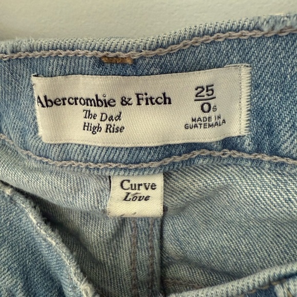 Abercrombie & Fitch The Dad High Rise Curve Love Jeans | Size 25 Short - Picture 7 of 7